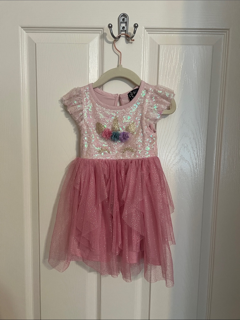 Sparkle Pink Unicorn Tulle Dress for Girls